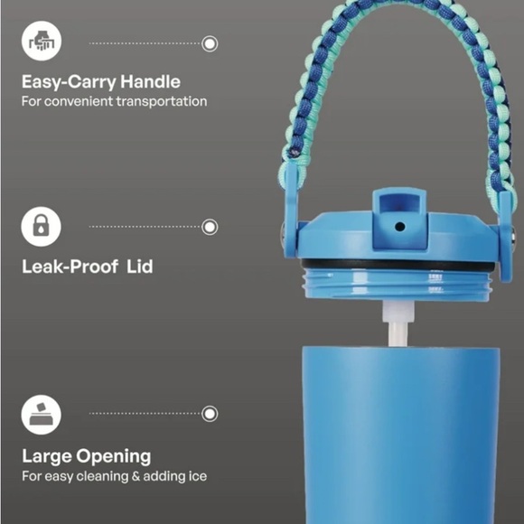 TAL Hudson Straw 24oz SS-Double wall tumbler with handle - Picture 3 of 4